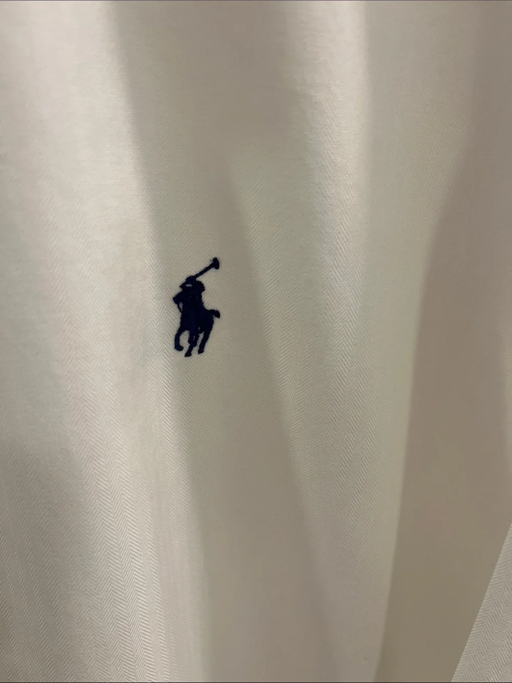 Polo by Ralph Lauren - Lowell Sport White Button-Down Dress Shirt with Navy Pony
